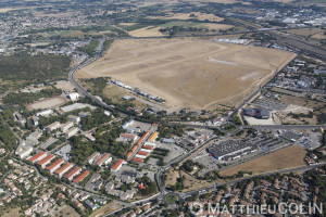 France, Gard (30), Nîmes, aérodrôme de Courbessac (vue aérienne)