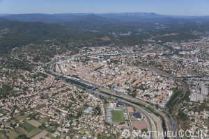 France, Gard (30), Alès (vue aérienne)