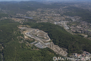 France, Gard (30), Alès, Pôle Mécanique Alès Cévennes, Circuit automobile   (vue aérienne)