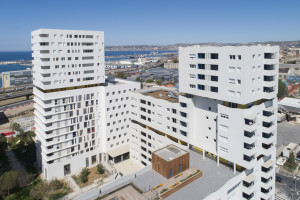 France, Bouches du Rhone (13), Marseille, Rue Allar, 13015, éco-quartier Smartseille, EcoCité Euroméditerranée, Résidence Horizon