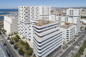 France, Bouches du Rhone (13), Marseille, Rue Allar, 13015, éco-quartier Smartseille, EcoCité Euroméditerranée, Résidence Horizon