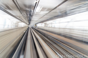 Japon, île de Honshu, région de Kanto, Tokyo, métro aérien du quartier de Koto//Japan, Honshu Island, Kanto region, Tokyo, Koto district skytrain