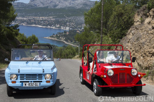 France, Bouches-du-Rhône (13), Cassis, Eden Cassis, Mehari electrique et la Nosmoke voiture 100% électrique