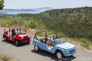 France, Bouches-du-Rhône (13), Cassis, Eden Cassis, Mehari electrique et la Nosmoke voiture 100% électrique