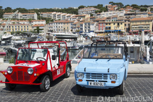 France, Bouches-du-Rhône (13), Cassis, Eden Cassis, Mehari electrique et la Nosmoke voiture 100% électrique