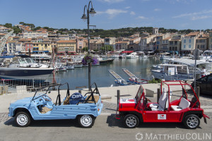 France, Bouches-du-Rhône (13), Cassis, Eden Cassis, Mehari electrique et la Nosmoke voiture 100% électrique