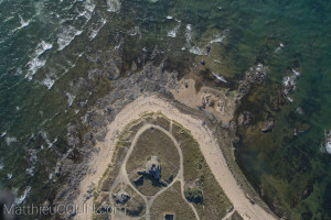 France, Vendée (85), Ile de Noirmoutier,  L'Herbaudiere  (vue aérienne)