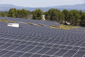 France, Bouches-du-Rhone, centrale solaire  photovoltaique Urbasolar Meyrargues